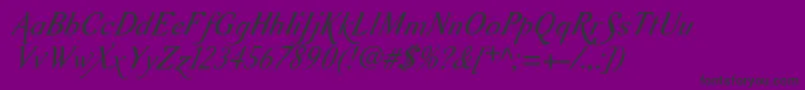 Aurelisadfscriptno2stdCdita Font – Black Fonts on Purple Background