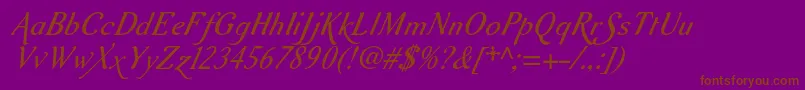 Saiba mais sobre a fonte Aurelisadfscriptno2stdCdita Fonte Aurelisadfscriptno2stdCdita – fontes marrons em um fundo roxo