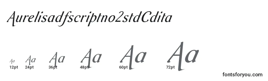 Aurelisadfscriptno2stdCdita Font Sizes