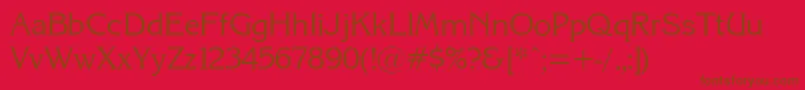 KarinacRegular Font – Brown Fonts on Red Background