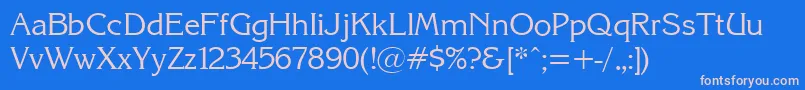 KarinacRegular Font – Pink Fonts on Blue Background
