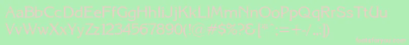 KarinacRegular Font – Pink Fonts on Green Background