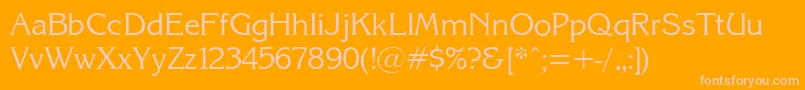 KarinacRegular Font – Pink Fonts on Orange Background