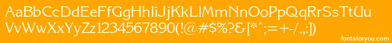 KarinacRegular Font – White Fonts on Orange Background