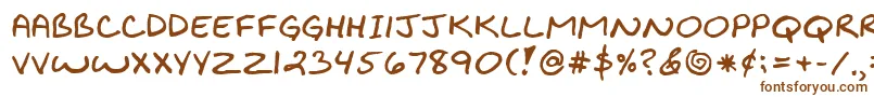 BensonRegular-fontti – ruskeat fontit valkoisella taustalla