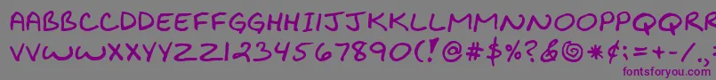 Шрифт BensonRegular – фиолетовые шрифты на сером фоне
