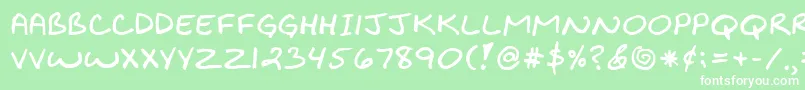 BensonRegular Font – White Fonts on Green Background