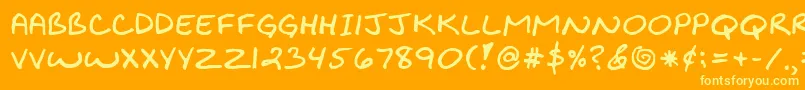 BensonRegular Font – Yellow Fonts on Orange Background