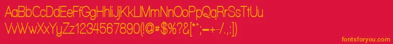 フォントWalkwayCondensedBold – 赤い背景にオレンジの文字