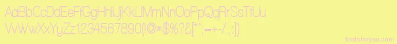 WalkwayCondensedBold Font – Pink Fonts on Yellow Background