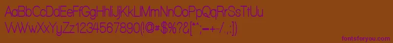 WalkwayCondensedBold Font – Purple Fonts on Brown Background