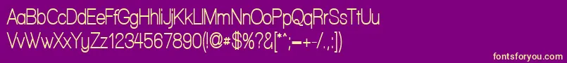 WalkwayCondensedBold Font – Yellow Fonts on Purple Background