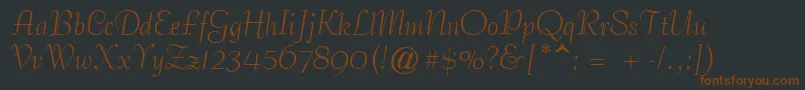 Safrole-fontti – ruskeat fontit mustalla taustalla