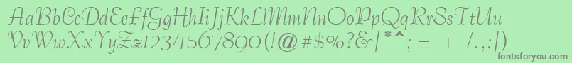 Safrole Font – Gray Fonts on Green Background