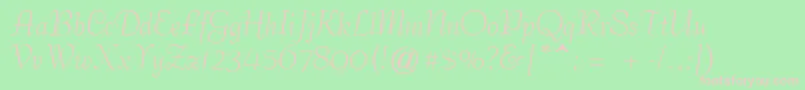 Safrole Font – Pink Fonts on Green Background