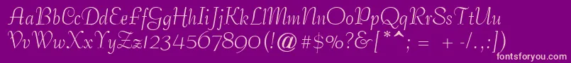 Safrole Font – Pink Fonts on Purple Background