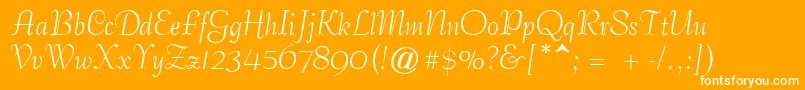 Safrole Font – White Fonts on Orange Background
