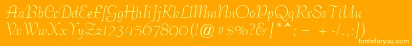 Safrole Font – Yellow Fonts on Orange Background