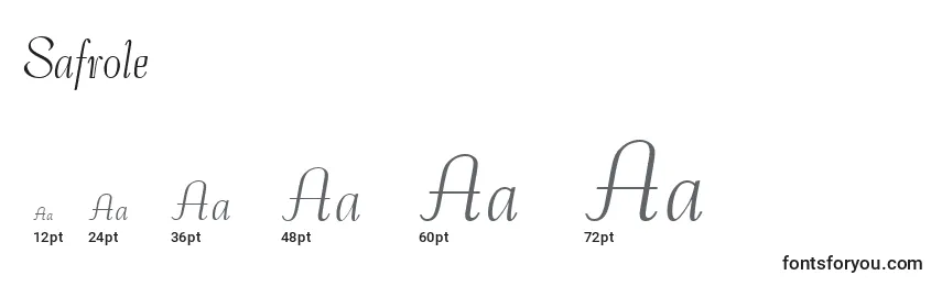 Safrole Font Sizes