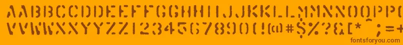 Kartonc Font – Brown Fonts on Orange Background