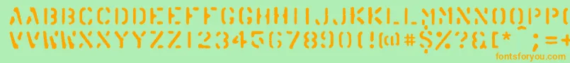 Kartonc Font – Orange Fonts on Green Background