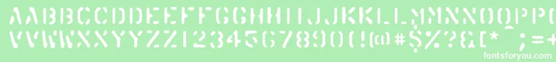 Kartonc Font – White Fonts on Green Background