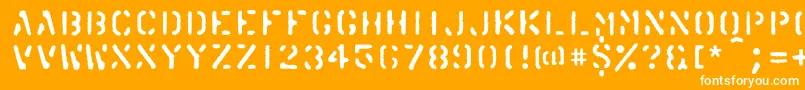 Kartonc Font – White Fonts on Orange Background