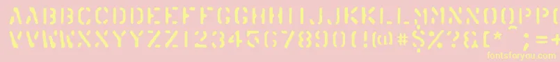 Kartonc Font – Yellow Fonts on Pink Background