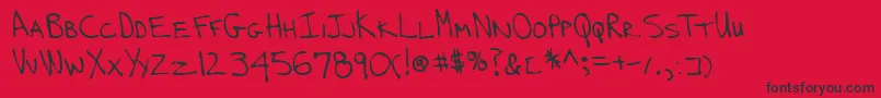 Lehn239 Font – Black Fonts on Red Background