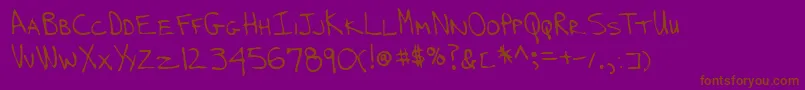 Шрифт Lehn239 – коричневые шрифты на фиолетовом фоне