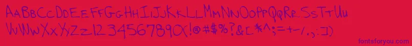 Шрифт Lehn239 – фиолетовые шрифты на красном фоне