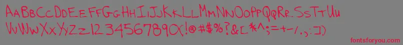 フォントLehn239 – 赤い文字の灰色の背景