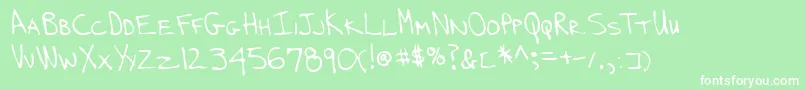 Lehn239 Font – White Fonts on Green Background