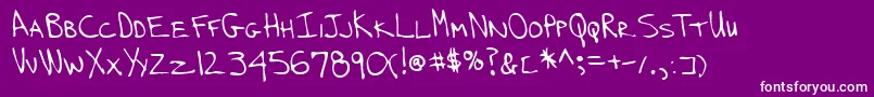 Lehn239 Font – White Fonts on Purple Background