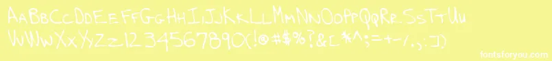 Lehn239 Font – White Fonts on Yellow Background