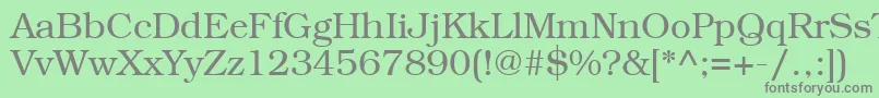 BookmancttRegular Font – Gray Fonts on Green Background