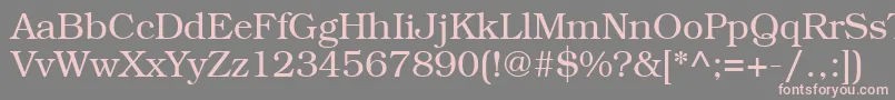 BookmancttRegular Font – Pink Fonts on Gray Background