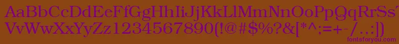 BookmancttRegular Font – Purple Fonts on Brown Background