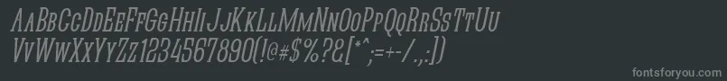 フォントQuasikno – 黒い背景に灰色の文字