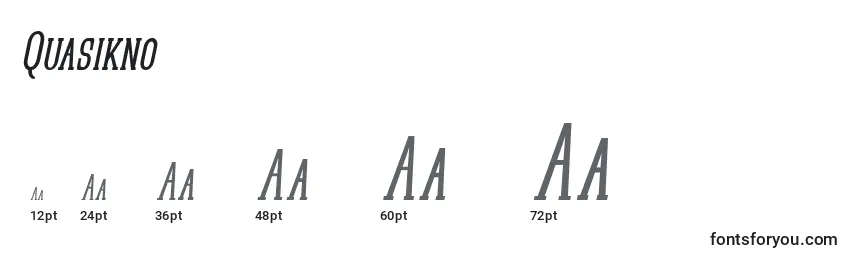 Quasikno Font Sizes