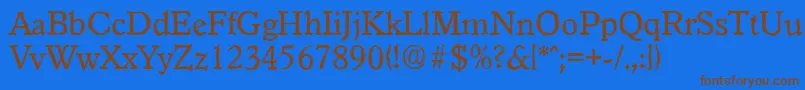 GranadaantiqueRegular Font – Brown Fonts on Blue Background