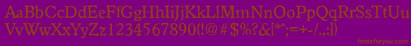Шрифт GranadaantiqueRegular – коричневые шрифты на фиолетовом фоне