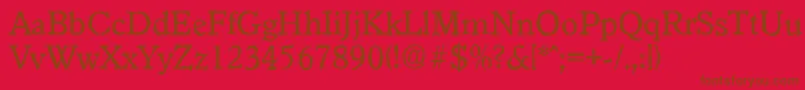 GranadaantiqueRegular-fontti – ruskeat fontit punaisella taustalla