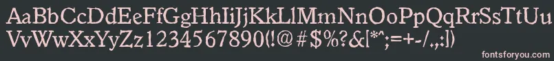 GranadaantiqueRegular Font – Pink Fonts on Black Background