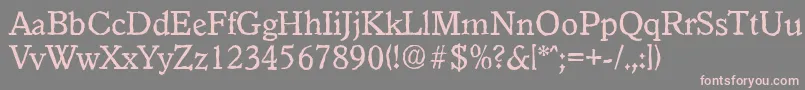GranadaantiqueRegular Font – Pink Fonts on Gray Background