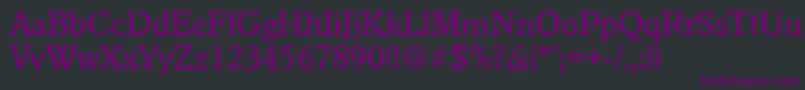 Шрифт GranadaantiqueRegular – фиолетовые шрифты на чёрном фоне