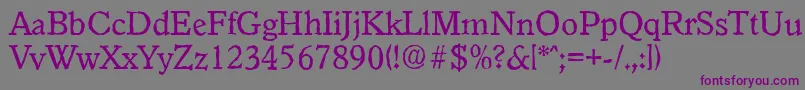 Шрифт GranadaantiqueRegular – фиолетовые шрифты на сером фоне
