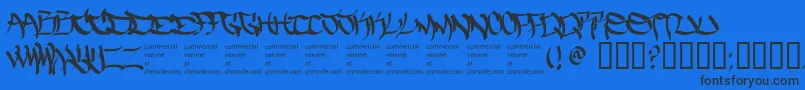 Thefiveonetwo Font – Black Fonts on Blue Background