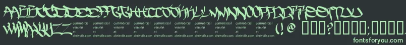 Thefiveonetwo Font – Green Fonts on Black Background