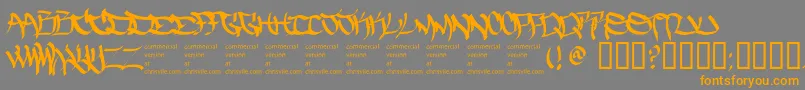 Thefiveonetwo Font – Orange Fonts on Gray Background
